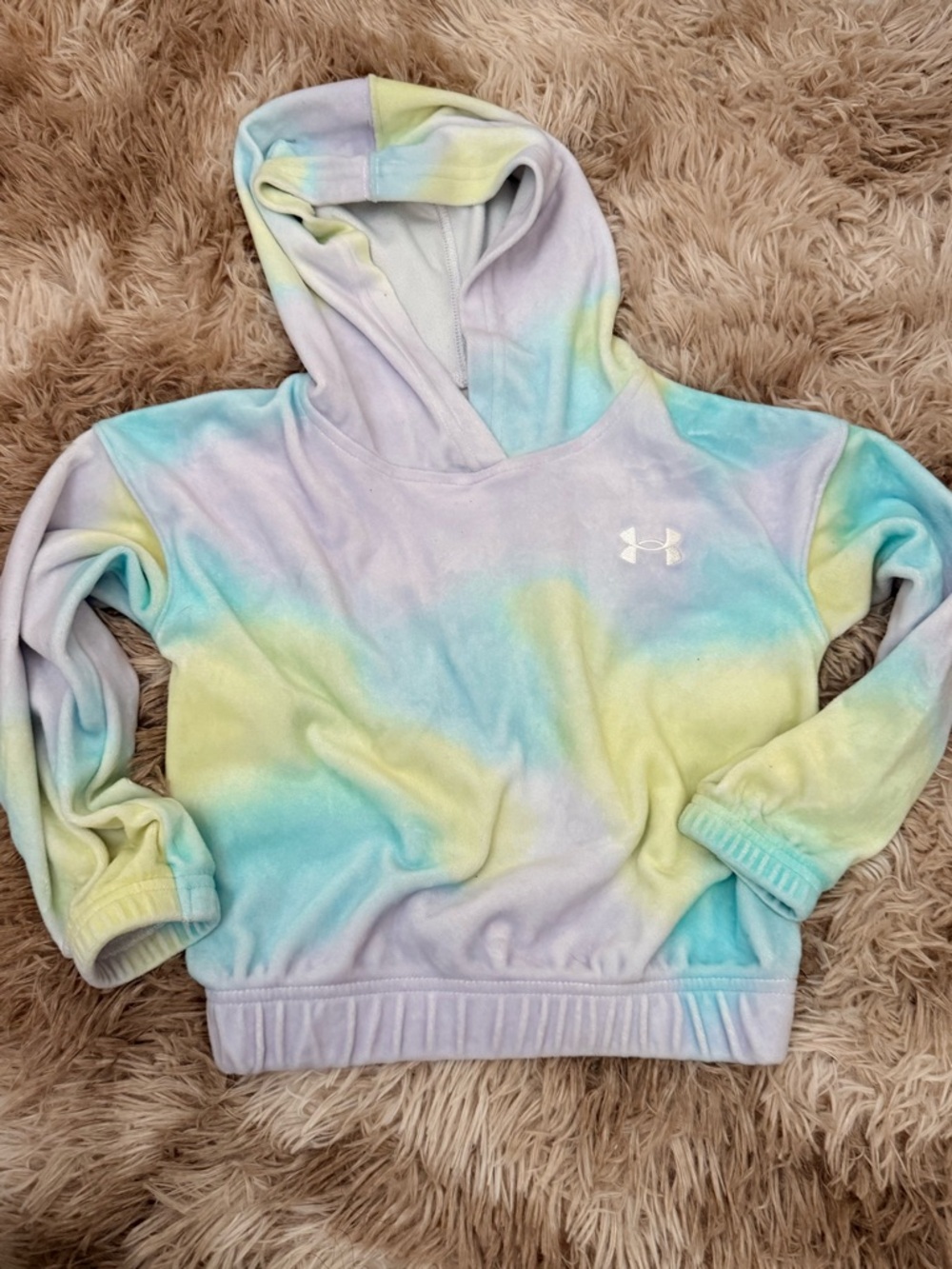 Under Armour Pastel Tie-Dye Pullover Hoodie - Mint, Lavender, Yellow